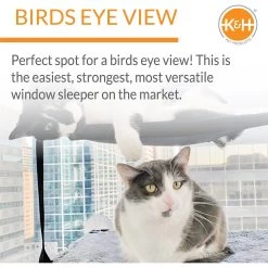 K&H Pet Products EZ Mount Double Stack Kitty Sill Cat Window Perch -Pet Cat Supplies Store 100553 PT4. AC SS1800 V1630736796
