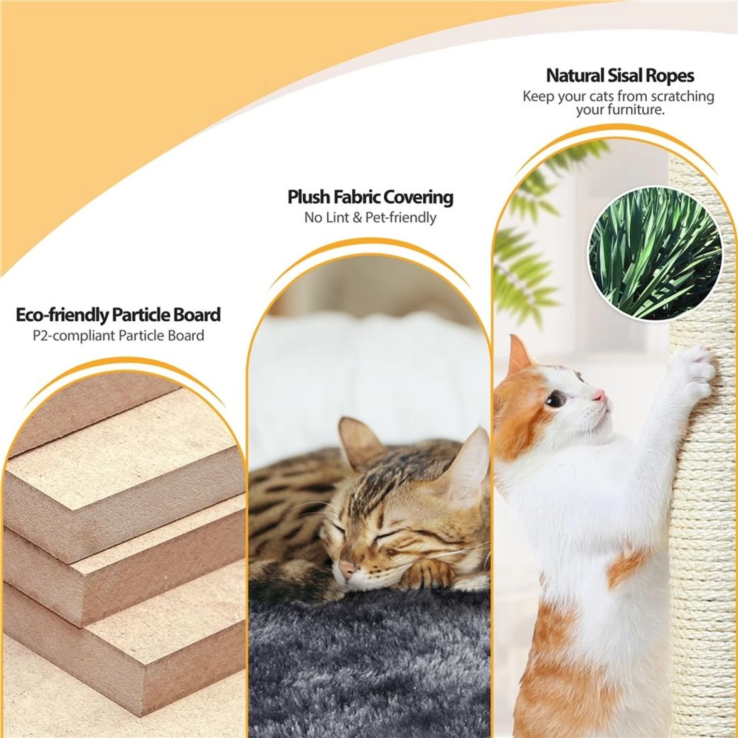 Yaheetech Multi-Level 55-in Cat Tree & Condo 8 Yaheetech Multi-Level 55-in Cat Tree & Condo - Image 6