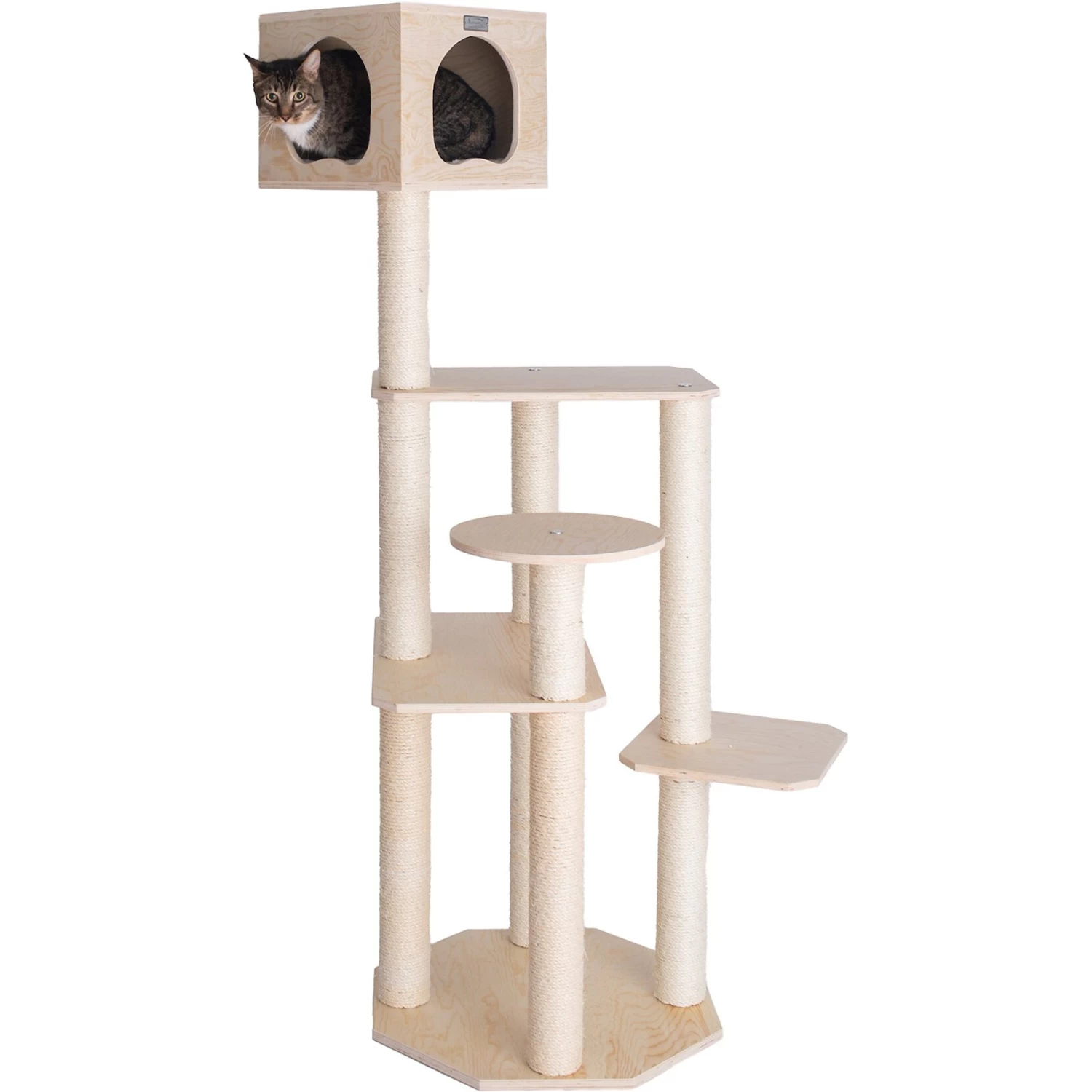 Armarkat 69-in Wooden Cat Tree & Condo 3 Armarkat 69-in Wooden Cat Tree & Condo