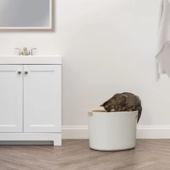 IRIS USA Round Top Entry Cat Litter Box & Scoop -Pet Cat Supplies Store 130345 PT2. AC SS1800 V1680881119