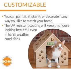 K&H Pet Products Birchwood Manor Indoor & Outdoor Wooden Cat House, Natural Wood -Pet Cat Supplies Store 131907 PT3. AC SS1800 V1637623399