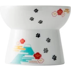 Necoichi Raised Cat Food Bowl, Fuji