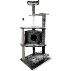 Tiger Tough Platform House Playground 59.8-in Faux Fur Cat Tree & Condo -Pet Cat Supplies Store 140766 PT2. AC SS1800 V1618277515