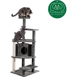 Tiger Tough Platform House Playground 59.8-in Faux Fur Cat Tree & Condo -Pet Cat Supplies Store 140766 PT3. AC SS1800 V1618279936
