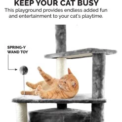 Tiger Tough Platform House Playground 59.8-in Faux Fur Cat Tree & Condo -Pet Cat Supplies Store 140766 PT4. AC SS1800 V1618278735