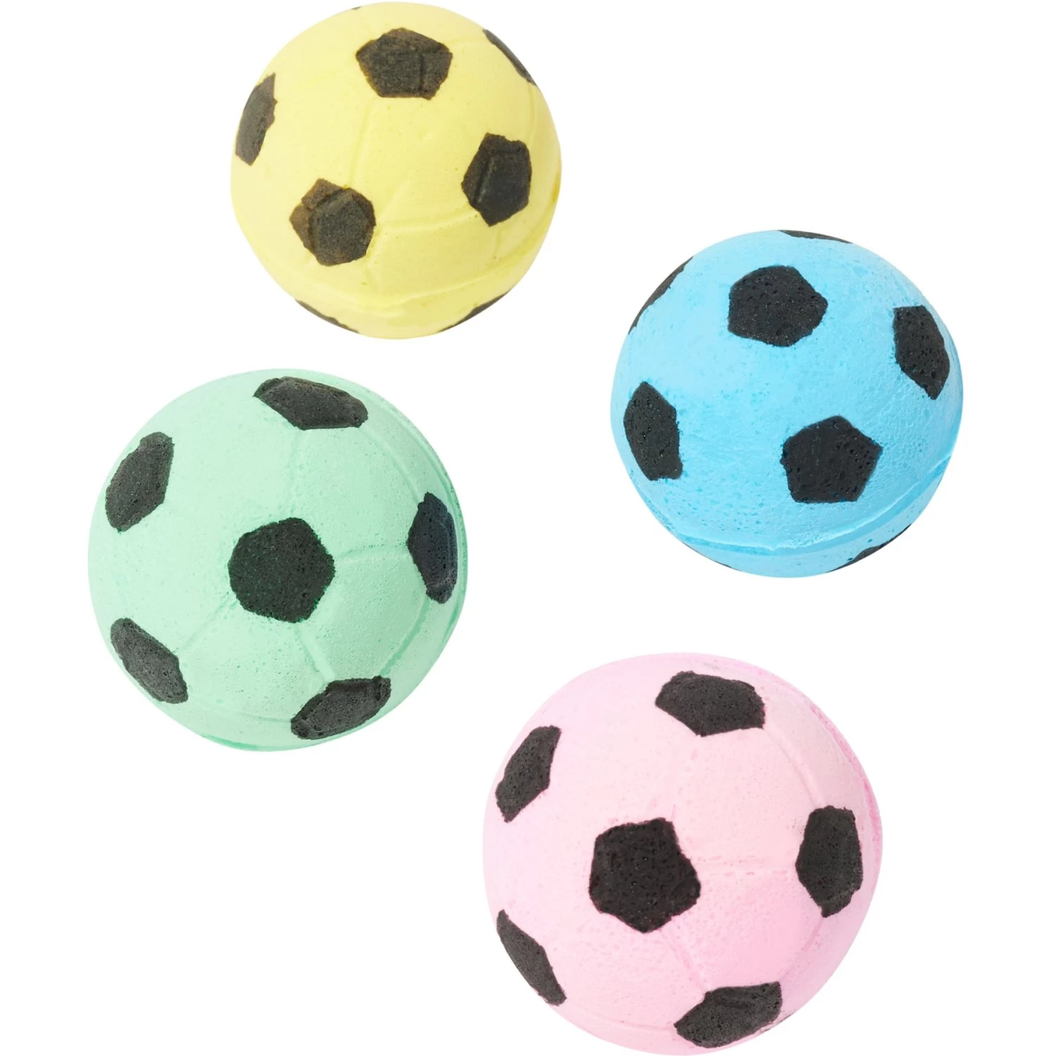 Ethical Pet Sponge Soccer Ball Cat Toy, 4-pack 3 Ethical Pet Sponge Soccer Ball Cat Toy, 4-pack