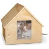 K&H Pet Products Birchwood Manor Wooden Outdoor Heated Cat House, Natural Wood -Pet Cat Supplies Store 164062 MAIN. AC SS1800 V1641578854