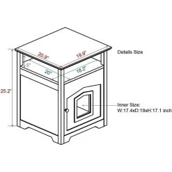 Arf Pets Designer Enclosed Cat Litter Box -Pet Cat Supplies Store 173265 PT2. AC SS1800 V1617700009
