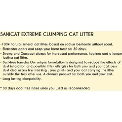 Sanicat Extreme Multi-Cat Floral Scent Clumping Clay Cat Litter, 21-lb Box -Pet Cat Supplies Store 173868 PT1. AC SS1800 V1590499565