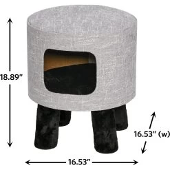 MidWest 1-Story Feline Nuvo Stella Cat Condo, Silver -Pet Cat Supplies Store 176500 PT1. AC SS1800 V1559591574