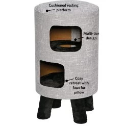MidWest 2-Story Modern Feline Nuvo Stella Cat Condo -Pet Cat Supplies Store 176501 PT3. AC SS1800 V1559591529