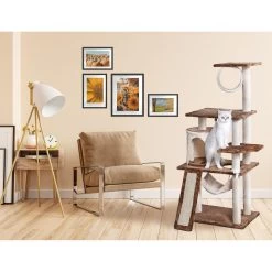 Go Pet Club 53-in Faux Fur Cat Tree & Condo -Pet Cat Supplies Store 197655 PT4. AC SS1800 V1702056825