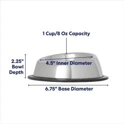 Frisco Stainless Steel Taper Non-Skid Cat Bowl -Pet Cat Supplies Store 204467 PT1. AC SS1800 V1692728194