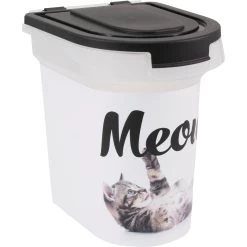 Paw Prints Meow Kitty Pet Food Storage Container, 15-lb