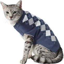 Frisco Argyle Dog & Cat Sweater -Pet Cat Supplies Store 223858 PT2. AC SS1800 V1599748854