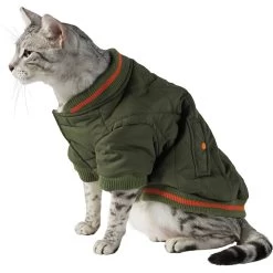 Frisco Mediumweight Insulated Quilted Bomber Dog & Cat Coat -Pet Cat Supplies Store 223977 PT2. AC SS1800 V1608820392