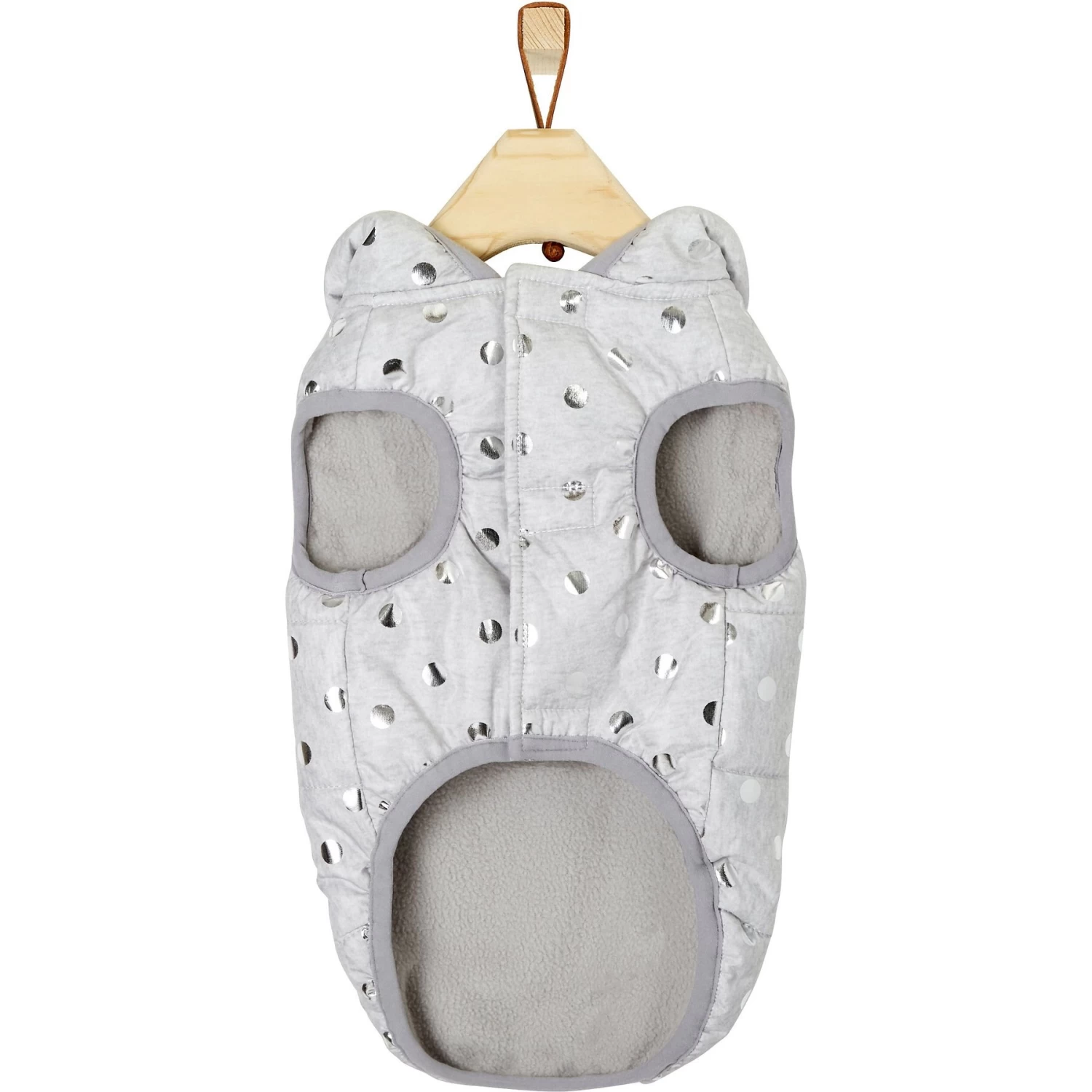 Frisco Mediumweight Silver Polka Dotted Insulated Dog & Cat Coat 7 Frisco Mediumweight Silver Polka Dotted Insulated Dog & Cat Coat - Image 5