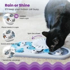 Nina Ottosson By Outward Hound Rainy Day Puzzle & Play Cat Toy -Pet Cat Supplies Store 227102 PT2. AC SS1800 V1636499789