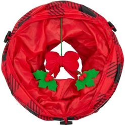 Frisco Holiday Buffalo Plaid Foldable Play Tunnel Cat Toy With Catnip -Pet Cat Supplies Store 228549 PT3. AC SS1800 V1632773016