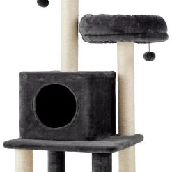 Frisco 55-in Faux Fur Cat Tree & Condo -Pet Cat Supplies Store 236542 PT4. AC SS1800 V1615987677