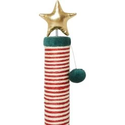 Frisco Holiday 29.5-in Candy Cane Sisal Cat Scratching Post With Toy -Pet Cat Supplies Store 236565 PT4. AC SS1800 V1601331360