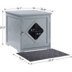 Unipaws Decorative Diamond-Design Cat Litter Box Enclosure -Pet Cat Supplies Store 241620 PT4. AC SS1800 V1701379453
