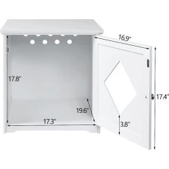 Unipaws Decorative Diamond-Design Cat Litter Box Enclosure -Pet Cat Supplies Store 241620 PT7. AC SS1800 V1628020267