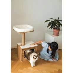 Catry 29.7-in Modern Jute Cat Tree & Condo -Pet Cat Supplies Store 244330 PT2. AC SS1800 V1637101329