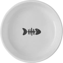 Frisco Round Meow Non-skid Ceramic Cat Bowl With Wood Base -Pet Cat Supplies Store 256078 PT4. AC SS1800 V1615312284