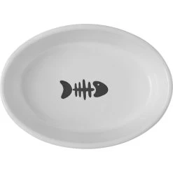 Frisco Oval Meow Non-skid Ceramic Cat Bowl With Wood Base -Pet Cat Supplies Store 256080 PT4. AC SS1800 V1615311695