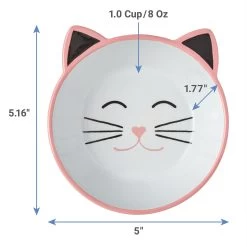 Frisco Cat Face Non-skid Ceramic Cat Bowl, Pink -Pet Cat Supplies Store 256107 PT1. AC SS1800 V1616697130