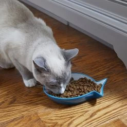 Frisco Fish Shaped Non-skid Ceramic Cat Dish -Pet Cat Supplies Store 256109 PT3. AC SS1800 V1617196297