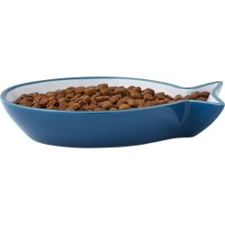 Frisco Fish Shaped Non-skid Ceramic Cat Dish -Pet Cat Supplies Store 256109 PT4. AC SS1800 V1617196291