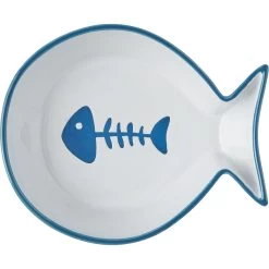 Frisco Fish Shaped Non-skid Ceramic Cat Bowl -Pet Cat Supplies Store 256111 PT4. AC SS1800 V1616522607