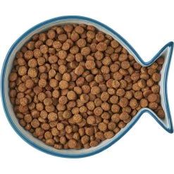 Frisco Fish Shaped Non-skid Ceramic Cat Bowl -Pet Cat Supplies Store 256111 PT5. AC SS1800 V1616522555