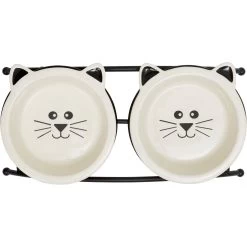 Frisco Cat Face Non-skid Elevated Double Ceramic Cat Bowl -Pet Cat Supplies Store 256113 PT4. AC SS1800 V1615312897