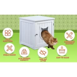 Sweet Barks Wooden Side Table Cat Litter Box Enclosure 15 Sweet Barks Wooden Side Table Cat Litter Box Enclosure -Pet Cat Supplies Store 258686 PT5. AC SS1800 V1603834309
