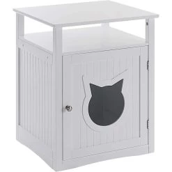 Sweet Barks Wooden Nightstand Cat Litter Box Enclosure -Pet Cat Supplies Store 258689 PT1. AC SS1800 V1607644337