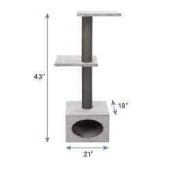 TRIXIE Badalona 43-in Plush & Sisal Cat Tree & Condo -Pet Cat Supplies Store 258820 PT1. AC SS1800 V1606746186