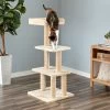 Two By Two The Sycamore 44.1-in Faux-Fleece Cat Tree, Beige -Pet Cat Supplies Store 261429 MAIN. AC SS1800 V1606144920