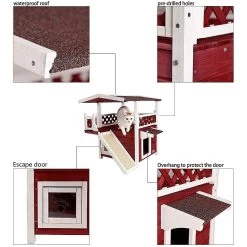 Petsfit Outdoor Cat House With Scratching Pad -Pet Cat Supplies Store 261509 PT2. AC SS1800 V1605653808