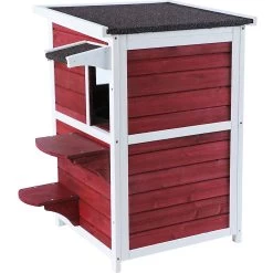 Petsfit 2-Story Weatherproof Outdoor Cat House 10 Petsfit 2-Story Weatherproof Outdoor Cat House -Pet Cat Supplies Store 261512 PT3. AC SS1800 V1605666924