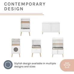 Sam's Pets Becky 24.5-in Cat Tree End Table & Litter Box Enclosure, White -Pet Cat Supplies Store 261880 PT4. AC SS1800 V1635094947