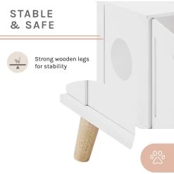 Sam's Pets Becky 24.5-in Cat Tree End Table & Litter Box Enclosure, White -Pet Cat Supplies Store 261880 PT5. AC SS1800 V1635017534