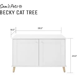 Sam's Pets Becky 24.5-in Cat Tree End Table & Litter Box Enclosure, White -Pet Cat Supplies Store 261880 PT8. AC SS1800 V1635094935