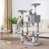 Yaheetech 58-in Plush Cat Tree & Condo, Light Gray -Pet Cat Supplies Store 266562 MAIN. AC SS1800 V1669909137