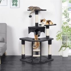 Pet Cat Supplies Store 8 Yaheetech 47.5-in Plush Cat Tree & Condo