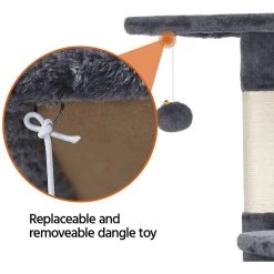 Yaheetech 47.5-in Plush Cat Tree & Condo -Pet Cat Supplies Store 266564 PT3. AC SS1800 V1619808432