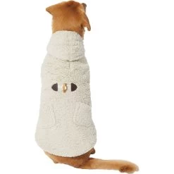 Pet Cat Supplies Store 19 Frisco Lightweight Soft Sherpa Dog & Cat Coat, Oatmeal