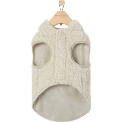 Frisco Lightweight Soft Sherpa Dog & Cat Coat, Oatmeal -Pet Cat Supplies Store 268328 PT5. AC SS1800 V1628779720